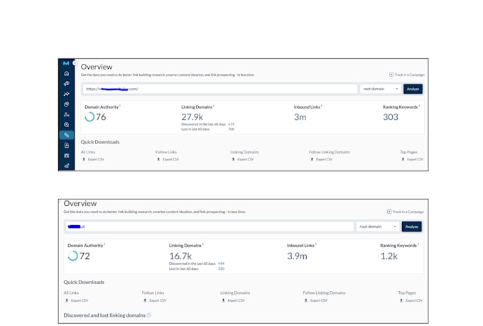 increase moz da and ahrefs DR domain authority with high quality backlinks
